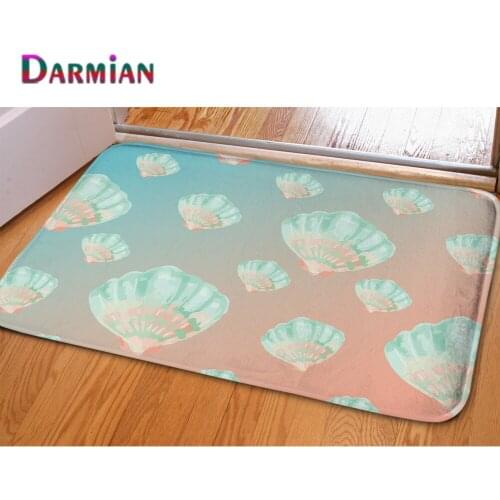 DARMIAN Fashion Shell Printed Carpets for Living Room Creative Home Decor Mats Non-slip Floor Rugs for Bedroom Kitchen Bathroom