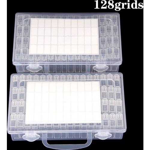 2pack 64 grids 5D Diamond Painting Kit Embroidery Moasic Storge Box Diamond Jewlery Sewing Nail Container Accessories Organizer