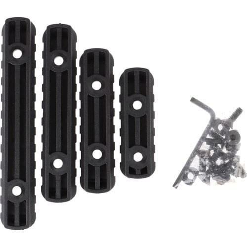1 Set Rifle Polymer M-LOK Picatinny Weaver Rail Section Set for Hand Guard Hunting Polymer Rail Section Rail Section 20mm
