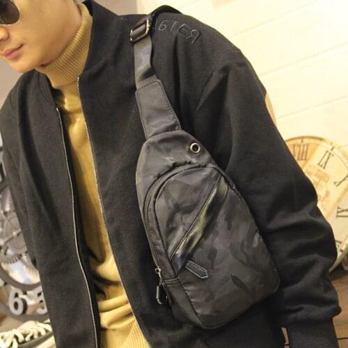 New Men Fashion Multifunction Oxford Cloth Camouflage Sports Chest Pack Single Shoulder Messenger Bag