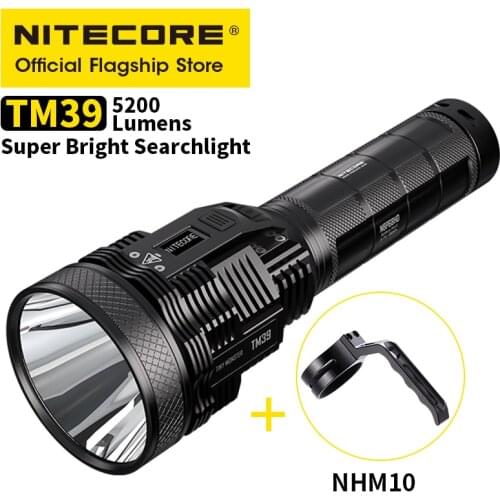 Original NITECORE TM39 5200 Lumens LED Rechargeable Flashlight Beam Throw 1500 m Powerful Searchlight with NBP68HD Battery