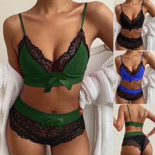 Sexy Womens Pajamas Lace Suspenders Bra Shorts Pajama Sets Floral Lace Sleepwear Pijama Sleeveless Sleepwear Home Suit Summer