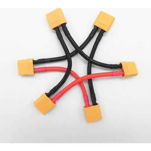 1 Pcs XT90 Connector 1 Male to 2 Female Serial Charger Cable Connection 10AWG 10CM Rc Spare Parts Part Accessories