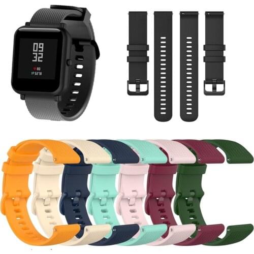 20mm Watchband For Xiaomi Amazfit Bip U Pro Silicone Bracelet For Huami Amazfit GTS 2 mini 2e GTR 42mm Zepp E Sport Wrist Strap