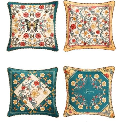 Cozy Soft Velvet Decorative Cushion Case Butterfly Print Square Cushion Cover for Home Sofa Bed Christmas Decoration 45x45cm