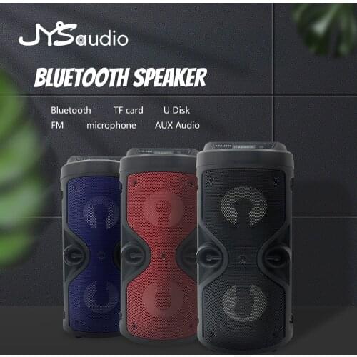 Outdoor Wireless Bluetooth Speaker Portable audio Column Subwoofer Stereo 1200mAh Battery Support FM Radio TF AUX USB
