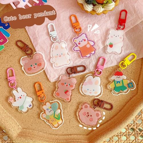 Yisuremia New Arrival 1pc Kawaii Keychain Pendant Decorative Binder Notebook Accessories Gift School Office Stationery