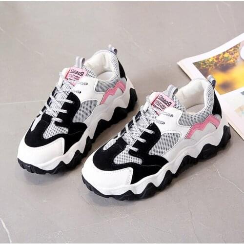 2020 Fashion Women Casual Spring Autumn lace-up Non-slip Thick Soled High Platform Comfortable Sneakers women shoes 11B-06
