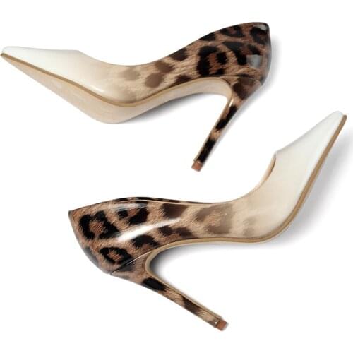 Popular Style Single Shoes Womens Cool Gradient Color Pointed Thin Heeled High Heel Large Shallow Mouth Womens Shoes