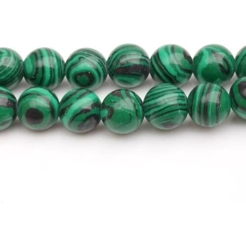 1strand/lot 4/6/8/10/12mm Malachite Stone Beads Loose Spacer Bead For Bracelet Necklace DIY Jewelry Making Accessories wholesale