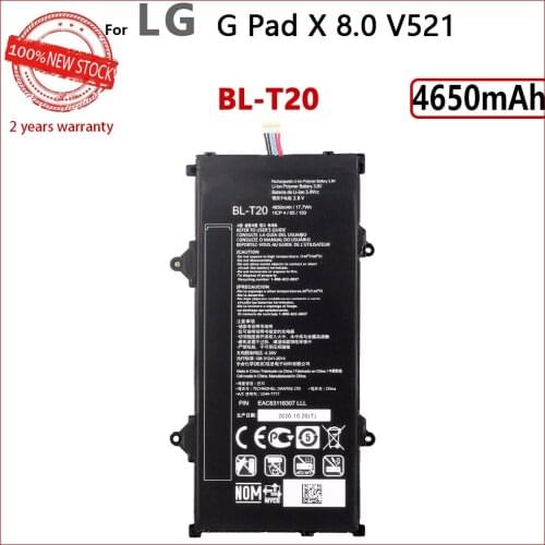 100% Original 4650mAh BL-T20 BLT20 Phone Battery For LG G Pad X 8.0 V521 Phone High quality Battery With Tracking number