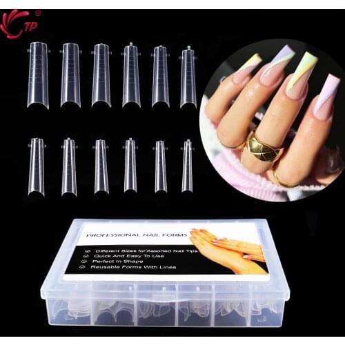 120 Pcs/Set Fake Nails Tip Mould Accessories for Decoration 2021 New False Nail Tips Molds Full Nail Extension Art Dual Forms