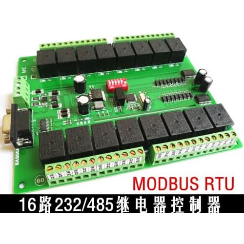 16 Way Serial Port 485232 Relay Control Panel MODBUS RTU Module Module Kingview