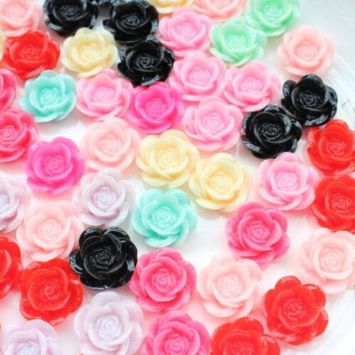 200pcs Cherry Blossom Sakura Flower Resin cabochon rose for diy Sakura Flower Flatback 19mm