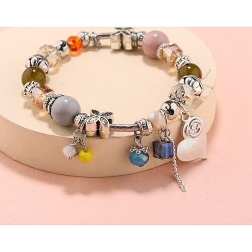 3pcs/set Handcraft Boutique Fashion Multilayer Crystal Stone Beads Strand Bracelets Tassel Bangles Pulseras Womens Boho Mujer