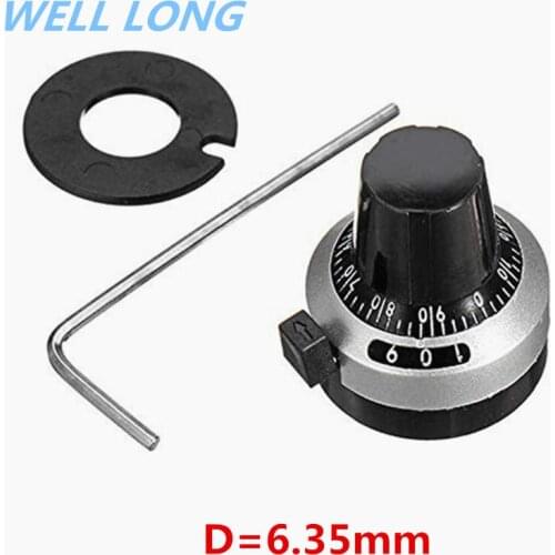 3590S 22x25mm 0-9 Precision Multi-Turn Potentiometer Scale Knob Linear Digital Knob