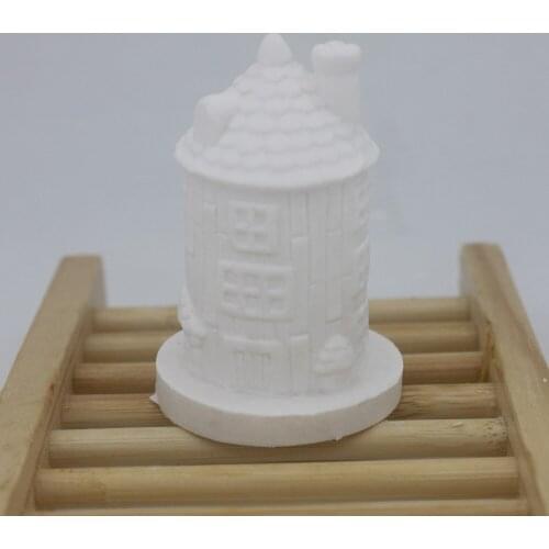 3D solid cabin silica gel Momusimo cake decorated chocolate mold plaster die C1232