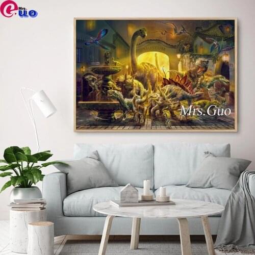 5d Diamond Painting Dinosaur Diamond Mosaic Animal Cross Stitch Handmade Rhinestones Carnivores Pictures Full Display Home Decor