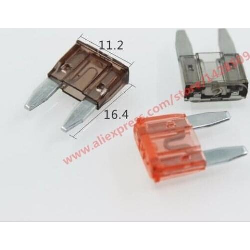 Auto Car Fuse 2Pin Small Size 11.2x16.4mm For Headlight Horn Cigarette Lighter 2A 3A 5A 7.5A 10A 15A 20A 25A 30A 35A 40A