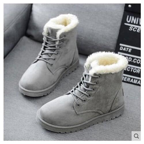 Autumn and winter plus velvet thick snow boots cotton shoes boots womens shoes flat with students short tube with Martin boots