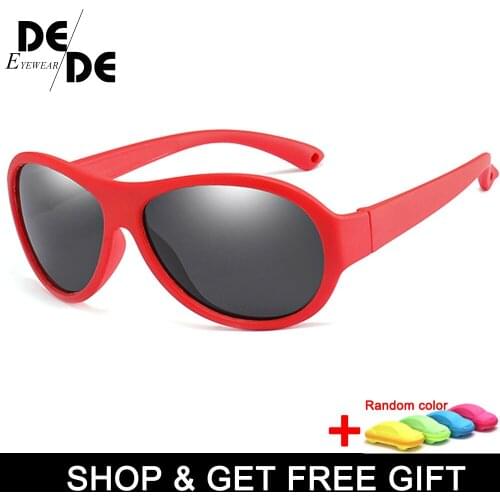 Kids Polarized Sunglasses Children Oval Sun Glasses Girls Boys Silicone UV400 Child Mirror Baby Eyewear Gafas TR90 with box