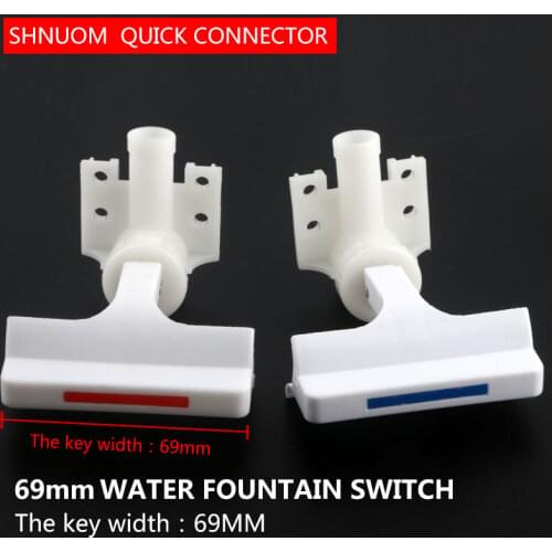 A Pair Water Dispenser Accessories Faucet Switch Hot And Cold Mouth Piano Key Press Type Horizontal Plate Fixed Key Width 68mm