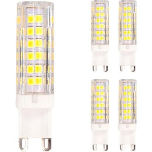 Energy Saving G9 LED Corn Light 7.5w SMD2835 75LED AC220V Spotlight Led Crystal Chandiler Candle light Source White/ Warm White