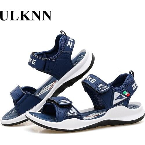 ULKNN Summer Sandal Footwears For Boys New Kids Casual Fashion Sandals Children Comfortable Shoes Round Toe Non-slip Flat 31-42