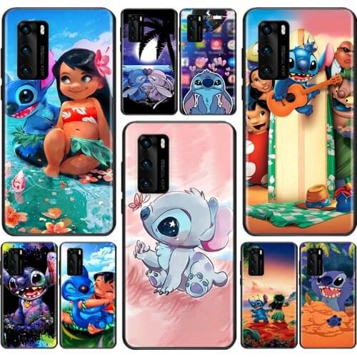 Cute Cartoon Stitch For Huawei P Smart Z S Pro Plus 2018 2019 2020 2021 Mate 10 20 30 40 RS PRO Plus lite Phone Case