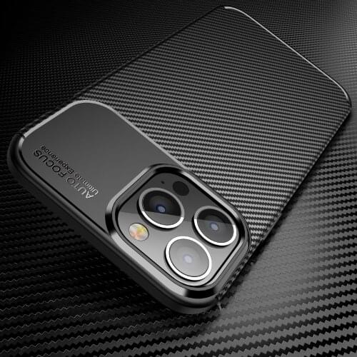 Carbon Fiber Soft Phone Case For iPhone 13 2021 Silicone TPU Back Cover Coque For iPhone 13 Pro Max Mini 13pro Protective Funda