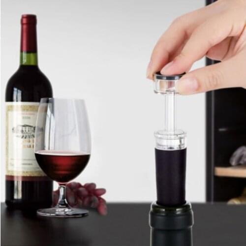Wholesale 500PCS/LOT Red Wine Champagne Bottle Preserver Air Pump Stopper Vacuum Sealed Saver