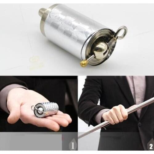 Hot Sale Appearing Cane Metal Silver Stage Magic Tricks Close Up Magic Pop out Wands Magia Toys,Joke,Classic Magie Funny