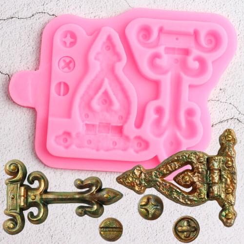 Hinges Screws Silicone Mold Cake Border Fondant Molds DIY Cupcake Party Cake Decorating Tools Candy Clay Chocolate Gumpaste Mold