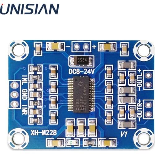 UNISIAN TPA3110D2 Class-D Audio Amplifier Board 2X15W TPA3110 2.0 Channel Stereo Mini Power amplifiers For Portable audio system