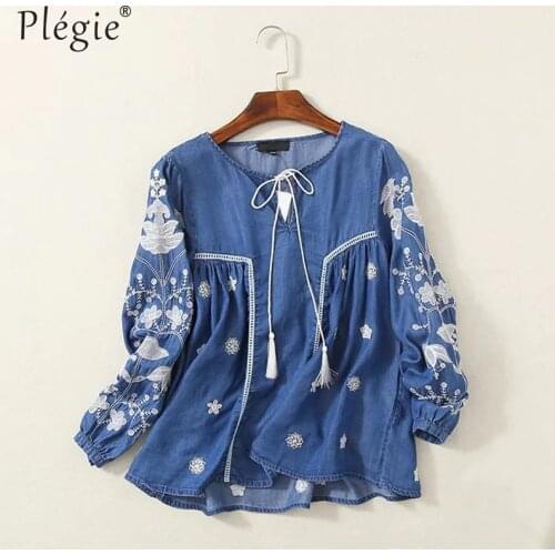Синие блузки Plegie China At AliExpress