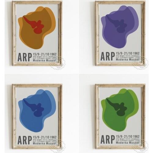 Hans Arp Print Poster, Abstract Museum Exhibition Wall Art, Jean Arp Vintage Art Picture, Gallery Home Decor Canvas Painting