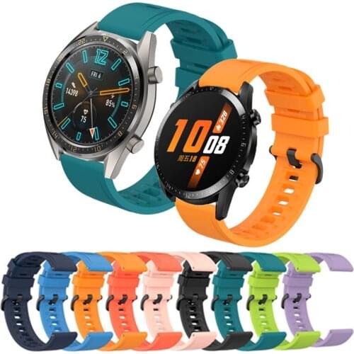 New 20mm 22mm Silicone Band For Huawei Watch GT 2 Pro / GT2 46mm 42mm gt2e Bracelet Strap For Honor GS Pro / Magic 2 accessories