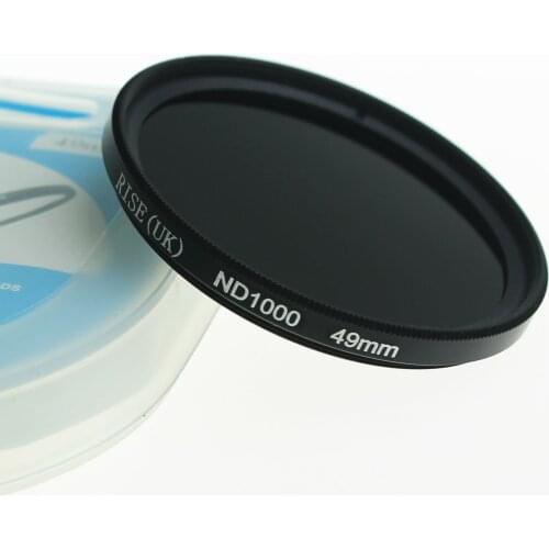 RISE 49mm slim Neutral density optical grade ND ND1000 filter for digital camera lens DV