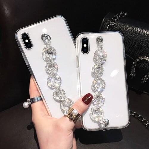 Luxury Diamond Bracelet Clear Case For Motorola G 5G Fast Pro Power Stylus 2021 X4 C+ Z2 Play Z3 Z4 Soft Transparent TPU Cover