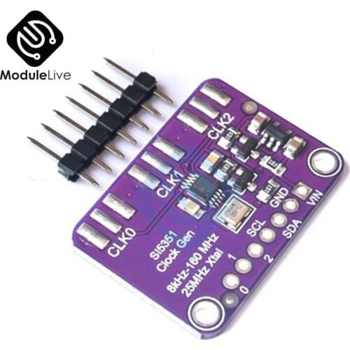 SI5351 Clock Frequency Generator Module GY-SI5351 Clock Signal Generator 8KHz-160MHz Module High Frequency Wave
