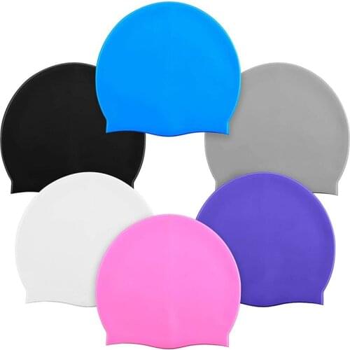 Unisex Adult Silicone Swim Cap Waterproof Swimming Hat Durable Non-Slip Swimming Pool Cap Elastic Swimming Cap
