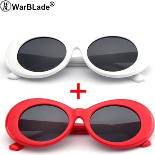 2PCS Men Women Goggles Glasses UV400 Mirrored Kurt Cobain Sunglasses Classic Fahion Female Male Sun Glasses Eyewear Gafas De Sol