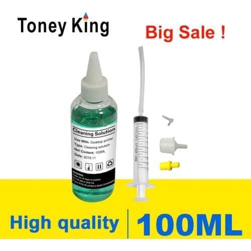 Toney King 100ml Printer head Printhead Nozzle Cleaning Protection Fluid Nozzle Washer Dye Ink for Epson Inkjet Printers