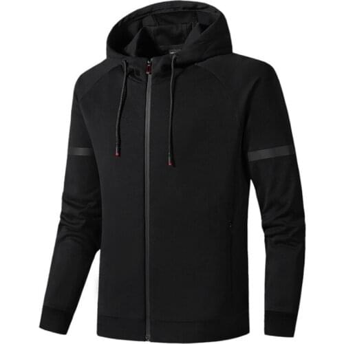 2021 Spring Autumn Mens Fashion Casual Plus Size Hooded Cotton Top Knitted Jacket Zip Hoodie Moleton Sweatshirt Sudaderas Hoody