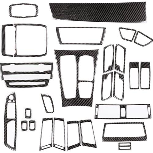 Carbon Fiber Car Inner Control Gear Shift Cover Trim interior Stall Decoration decorative Panel Sticker for BMW E70 E71 X5 X6