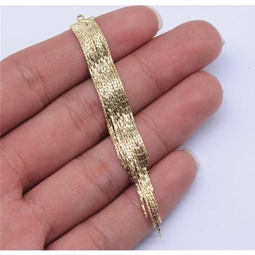 WYSIWYG 4pcs KC Gold Color Tassel Charms For Earring Making For Jewelry Making DIY Jewelry Findings