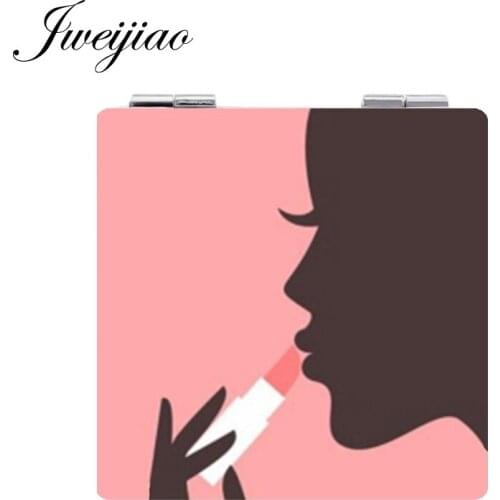 Youhaken Portable Double Sides Pocket Make Up Mirror Square PU leather pocket mirror Cosmetic Makeup Mini Beauty MA54