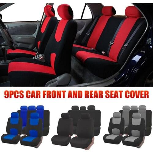Fashion Car Seat Protection Protector Anti-Dirty 9 PCS Durable Universal Auto Interior Seat Covers