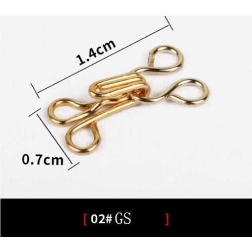 100 pcs shirt Hook and Eye Fastener Metal buckle button for Bra/Dress/Corset/collar/bag wraps quilt/shirt/garment accessories