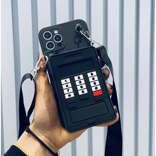 3D Cellular Classic Case Retro Coin Bags For Huawei P SMART 2020 Z Y5P Y6P Y7P Y9A Y8P 2019 2021 S Y8S Lanyard Strap Soft Cover
